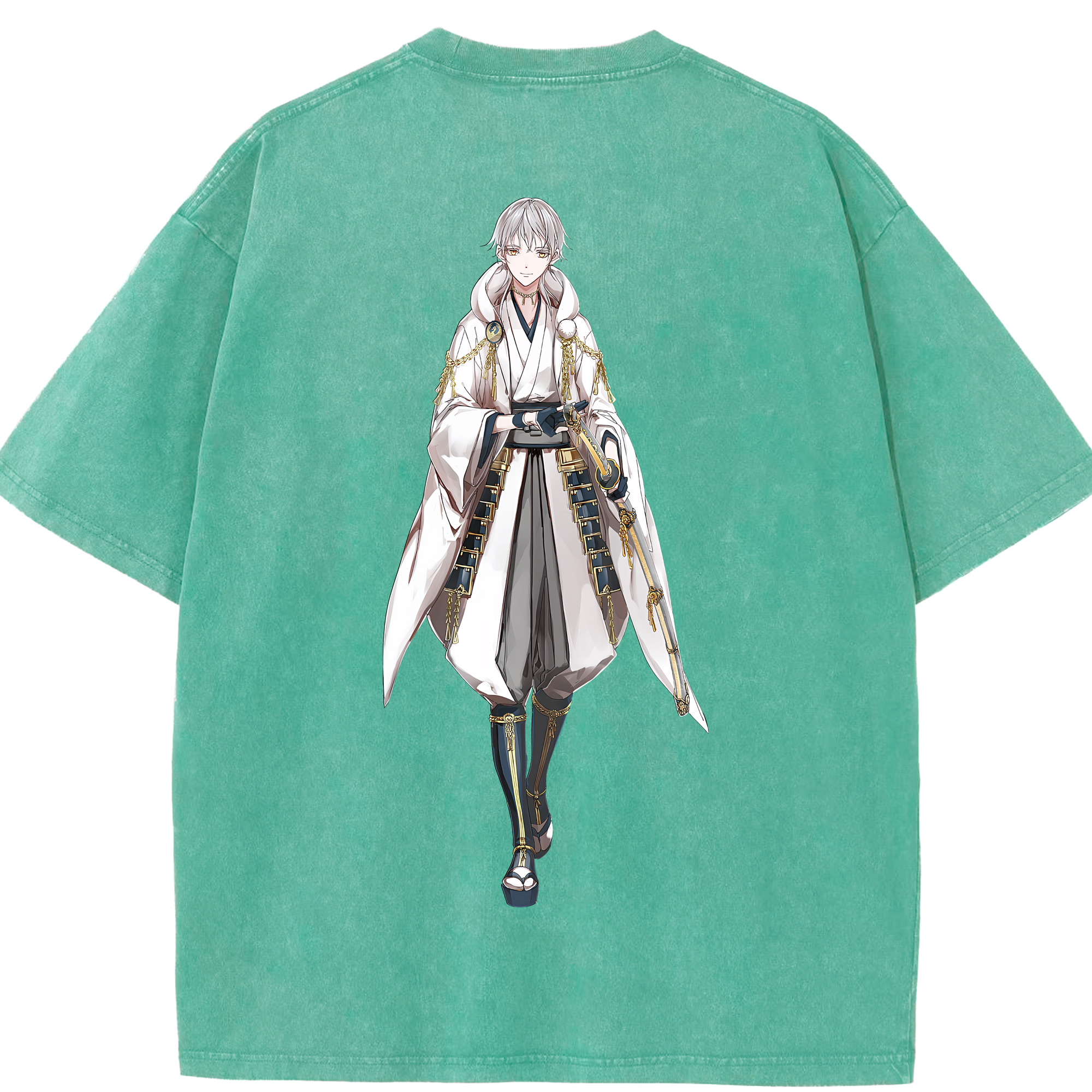 （画像用） 刀剣乱舞 Touken Ranbu 綿100% ヴィンテージ風 半袖Tシャツ（背面プリント）